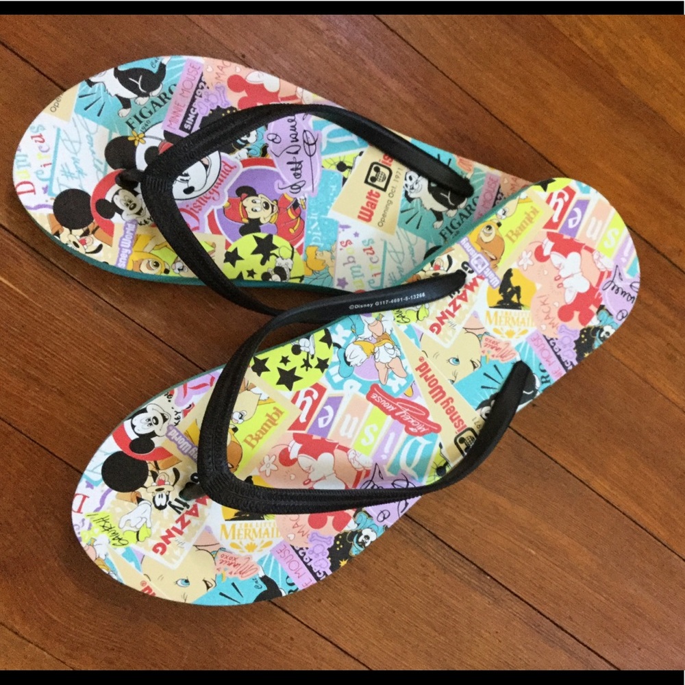 Disney World Flip Flop Sandals Women Sz10
